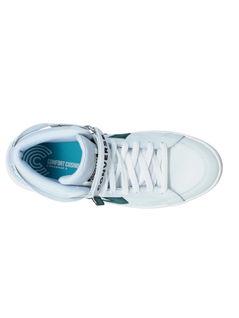 CONVERSE Pro Blazer V2 Mid Trainers, White/Green - Picture 3 of 7